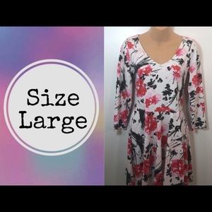 Abercrombie & Fitch Skater Dress Floral Stretchy L
